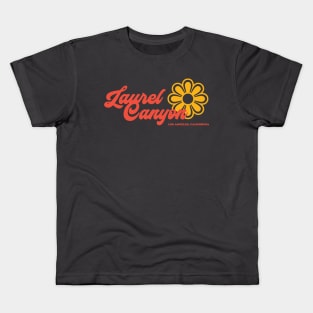 Retro Laurel Canyon flower logo - red Kids T-Shirt